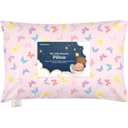 Toddler Pillow with Pillowcase - 13x18 My Little Dreamy Kids Travel Bed Pillows for Sleeping, Organic Cotton Small Pillowcase, Soft & Breathable, Machine Washable, Toddlers 2-5 years old (Flutter)