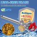 Boltigen 6inch Anti-Siphon Frost Free Sillcock Valve, No Lead Brass Freeze Proof Outdoor Water Faucet, 1/2" NPT X 3/4'' GHT Hose Bib Frost Free Outside Spigot