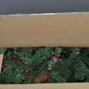 National Tree Company 9 ft Pre-Lit Crestwood Spruce Artificial Christmas Garland, Christmas Decoration with Glitter, Pinecones, Red Berries, 50 Clear Lights, 180 Tips, Green