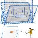 Soccer Rebounder Net, Quick-Switch Angle Soccer Training for Control, Passing Practice, Easy Setup Soccer Goal Rebounder Gifts Aids & Equipment for Kids,Teens & Adults (8FTx6FT)