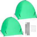Winter Plant Covers for Freeze Protection, Large Frost Protection Cloth for Shrubs, Trees & Roses, Plant Warming Cloche for Frost & Cold Weather(24inch,2-Pack) (Mintgreen-nonwoven)