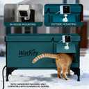 Heated Cat House for Outside Pets in Winter, Heated Outdoor Cat House Weatherproof, Insulated Cat Shelter with Heating Mat (21"*16.5"*22.5")