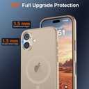 SUPFINE Magnetic for iPhone 17 Case (Compatible with MagSafe)(Military Grade Drop Protection) Translucent Matte Shockproof with Anti-Fingerprint Phone Cover 2025,Desert Gold