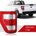 Halogen Pickup Tail Light Compatible With 2021-2023 Ford F150 XL XLT Pickup Taillight Rear Brake Lamp Signal Assembly w/o Blind Spot with Bulbs and Harnesses Left Driver Side ML3Z13405F