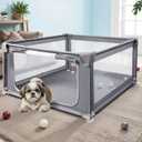 48x48x26 Inch Dog Playpen for Puppies and Small Dogs, Foldable Portable Indoor Pet Fence with Gate,Dog Play Enclosure