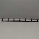 Wall Mounted Coat Racks with 7 Hooks Hanging Holder Towel Rack 25.7"x1.3" Modern Black Hanging for Clothes Entryway Bathroom (7 Hooks)