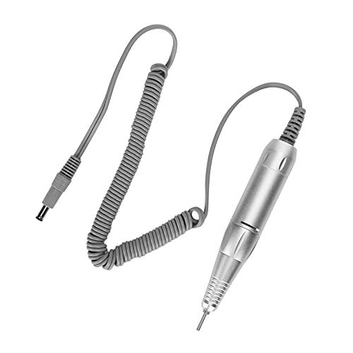 Electric Nail Drill Handpiece Replacement Handle, 0-35000RPM Aluminum Alloy Nail Drill Pen for Manicure Pedicure, Low Noise & Vibration, Forward/Reverse, 3-Pin Compatible
