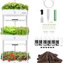 Ahopegarden Indoor Garden Hydroponics Growing System Kit: 66 Pods Plant Herb Garden Germination Kit with LED Grow Light, 30L Large Capacity Kitchen Hydroponics Planter Grower for Vegetable Fruit