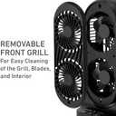 Holmes DuoBreeze Dual Blade 13 Desk Fan  Clean Breeze Technology, Adjustable Tilt Head, 3 Speeds, Space-Saving Design, Easy to Clean, 8-Hour Timer  Ideal for Home or Office Use (Black)