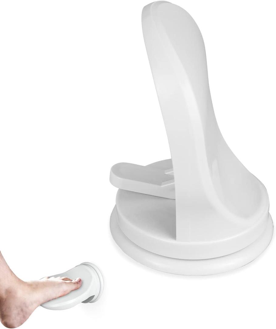 Andiker Shower Foot Rest, Bathroom Pedal with Suction Cup Shower Shaving Legs Aid, No Drilling for Home Hotel Bathroom Toilet Use (White)