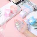 4 Roll Iridescent Organza Ribbon Sheer 4 Colour Organza Ribbon, Sheer Easter Craft Decorative Ribbons 10 Yards Wired Chiffon Ribbons for Flowers Bouquets Garlands Wedding Gift Wrapping Ornaments