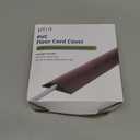 Floor Cord Cover 4FT, Walnut Wood Cord Hider Floor, Soft PVC Cord Protector Floor, Hide Extension Floor Wire Covers for Cords, Organizer Wires Floor Cable Cover, Cable Cavity: 0.47" (W) x 0.24" (H)