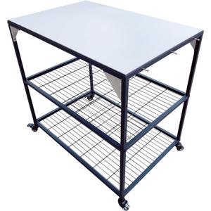 All-in-One Outdoor Pizza Oven & Grill Cart - Rolling Prep Table for Blackstone Griddles, Ninja Woodfire Grills, and More