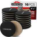 Felt Furniture Sliders Hardwood Floors X-PROTECTOR 16 PCS 3 1/2" Furniture Sliders Heavy Duty Felt Sliders Hard Surfaces Move Your Furniture Easily & Safely!