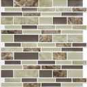 Vamos Tile 10 Sheets Peel and Stick Kitchen - 12" x 12" Premium Tile Backsplash 3D Wall Tiles (Brown)
