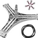 DC97-15491A Washer Flange Shaft Assembly Compatible with Samsung Washing Machine with DC60-40137A Spider Hex Bolt (6 Pack) &DC69-00804A Washer Tub Seal Gasket, 