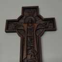 BGCOPPER Jesus Crucifix Wall Cross Handmade Wooden Cross for Wall Decor for Home Room Christmas Gift