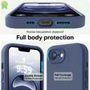 LOVE 3000 Designed for iPhone 16e/17e Case, Premium Silicone with [Soft Anti-Scratch Microfiber Lining] Shockproof Protective Phone Case for Men Women Girls 6.1", Navy Blue
