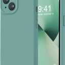 LOVE 3000 Designed for iPhone 13 Case, Premium Silicone with [Camera Protection] [Soft Anti-Scratch Microfiber Lining] Shockproof Protective Phone Case for iPhone 13 Women Men Girls 6.1", Pine Green