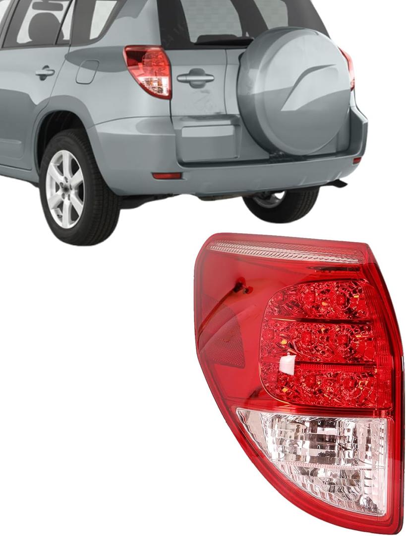 WFLNHB Left Side Tail Light Assembly Replacement for Toyota RAV4 2006 2007 2008 Driver Side Rear Tail Light Lamp 8156142100 TO2818127 WFLNHB Left Side Tail Light Assembly Replacement for Toyota RAV4 2006 2007 2008 Driver Side Rear Tail Light Lamp 8156142100 TO2818127