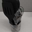 AOTHOD Silicone Cooking Utensils Set - 446F Heat Resistant Kitchen Utensils,Turner Tongs,Spatula,Spoon,Brush,Whisk,Kitchen Utensil Gadgets Tools Set for Nonstick Cookware,Dishwasher Safe (BPA Free) (Black)