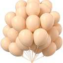 PartyWoo Nude Balloons, 100 pcs 10 Inch Boho Apricot and Beige Balloons for Garland or Arch - Party, Birthday, Baby Shower Decorations, Apricot-F05