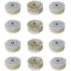 3600 Count Siding Nails 15 Degree 2-1/2 Inch x .092 Inch Collated Wire Coil Full Round Head Ring Shank Hot-Dipped Galvanized