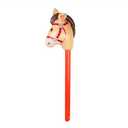 Inflatable Stick Horse Inflatable Horse Head Stick Balloon Funny Stick Horse Toy for Kids Inflatable Horse on a Stick for Birthday Cowboy Party Supplies(37 Inch Brown)