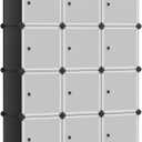 SONGMICS Cube Storage Organizer, 12-Cube Closet Storage Shelves, Modular Bookcase, Black ULPC34HV1