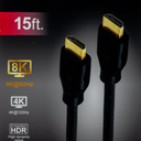 GE 8k HDMI 2.1 Cable, 15 ft 