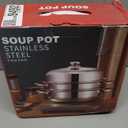 Steamer for Cooking, 5.0 Quarts Stainless Steel Steamer Pot, 2-Tier Food Steam Pots with Lid for Cooking Vegetables, Seafood, Soups, Stews and Pasta, 11 x 6.1 inch