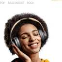 Picun B8 Bluetooth Headphones, 120H Playtime Headphones Wireless Bluetooth with 3 EQ Modes, Low Latency, Hands-Free Calls, Over Ear Headphones for Travel Home Office Cellphone PC (Ashen Golden)