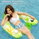 Jasonwell Inflatable Pool Float Chair - 2Pack Floating Pool Chair Lounge Floats for Swimming Pool Water Chair Pool Lounger with Cup Holder Pool Toy Party Floaties for Adults, Large