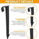 1/2-Inch Irrigation Tubing Hold-Down Anchor Stakes, 1 x 6-Inch, 32-Pack for Garden Ground Securing Hoses