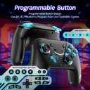 Switch Controller, Wireless Pro Controller for Switch/Lite/OLED/iPhone/Mac/iPad/iOS/Android/Phone/PC/Steam/TV,Bluetooth controllers with Programming/ 4 Vibration / 3 Turbo Modes/6-Axis/Motion/RGB