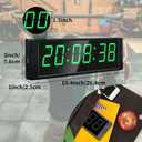YZ Gym Clock for Home Gym with Start/Stop Button, Interval Timer for Workout, Stopwatch/Countdown Timer with Remote, 12/24H Digital Wall Clock, Portable Home Gym Accessories