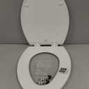 Bemis 1500EC Durable Wood Toilet Seat with Easy Clean Hinges, Made in USA, Elongated, White