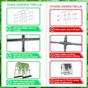 Tall Garden Arch Trellis for Climbing Plants Outdoor, 7.2 ft Walkway Trellis, Heavy Metal Archway Arbor Tunnel Large Trellis for Vegetables Fruits Flower Plant Cucumber Trellis for Garden Raised Bed