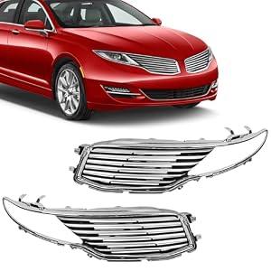 JOLONG Front Pair Bumper Grille for 2013-2016 Lincoln MKZ Replacement for DP5Z8201BA DP5Z8200BC (Left+Right)