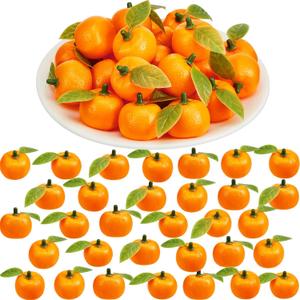 Juexica 48 Pcs Little Cutie Baby Shower Decorations Neutral Fake Orange Birthday Party Supplies Fake Mini Tangerine Artificial