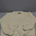 Women's Fashion Turtleneck Long Sleeve Casual Sweater, Loose Chunky Knit Warm Pullover Solid Color Soft Jumper Tops, XL, White