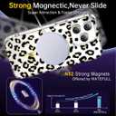 for iPhone 16 Pro Clear MagSafe Case Leopard Cheetah Clear Glitter, Luxury Trendy Magnetic Bumper Case +1 Screen Cover +1 Camera Lens Protector for Women Girl iPhone 16 Pro 6.3"(Gold Leopard)