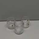 Whaline 3Pcs Christmas Icon Juice Glass 14 Oz Wine Glass Stemless Snowman Snowflake Penguin Cocktail Drinking Cups for Winter Xmas Home Party Favors Supplies