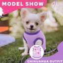 4 x 4 Pieces Puppy Clothes for Small Dogs Girl Girl Dog Clothes Cute Soft Dog Shirts Female Doggie Shirts Pet Clothing (Medium)