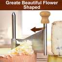 2 x Homoyoyo Cheese Curler Wheel: Stainless Steel Cheese Butter Chocolate Shaver to Create Beautiful Rose-Shaped Cuts Revealing Its Rich Flavor for Restaurants, Cafes, Dessert Shops, Home (Slicer Only)