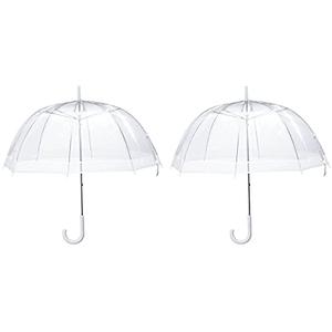 Clear Dome Umbrella, Durable Wind-Resistant Umbrella with Sturdy Bubble Design, Dome Canopy 32” Diameter, Set of 40 Pieces