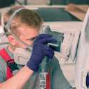 ASAP Thick High Risk Latex Powder Free Industrial Multi-Purpose Gloves, 12 inch Extended Cuff, Disposable, 14 mil, Dark Blue (XX-Large - Case of 500)