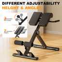 Adjustable Roman Chair with 330 lb Capacity, Foldable Incline Hyperextension Bench, Multi-Function Home Gym Back Extension Machine for Glutes, Hamstrings & Lower Back Strength Training