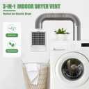 Cyndi's Store 3 in 1 Indoor Dryer Vent Kit - Dryer Vent Screen Filter Bucket Box for Electric Dryer Inside Use, with 4 Pieces Filters - White