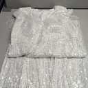 Women 1920s Plus Size Formal Dress Tassels Sleeve Sequins Gatsby Maxi Evening Gown